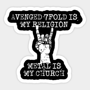 avenged sevenfold is my religion Sticker